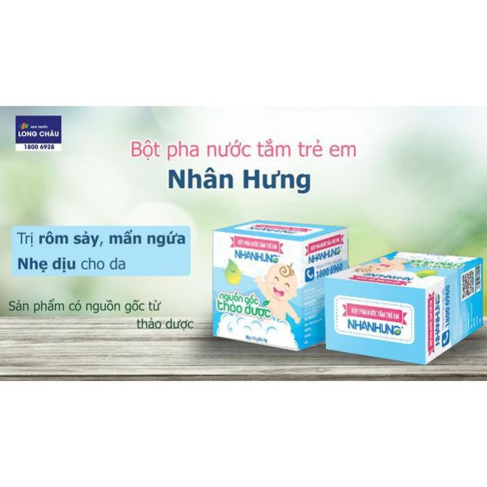 [CHÍNH HÃNG ] Bột Tắm Trẻ Em Nhân Hưng - Bột tắm Thảo Dược Ngừa Rôm Sảy, Mụn Nhọt, Hăm Tã Hiệu Quả Cho Bé