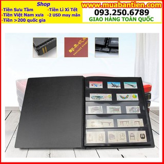 Bìa Album Đựng Tem, có sẵn 10 phơi đựng tem 5 ngăn, đựng được 500 con tem