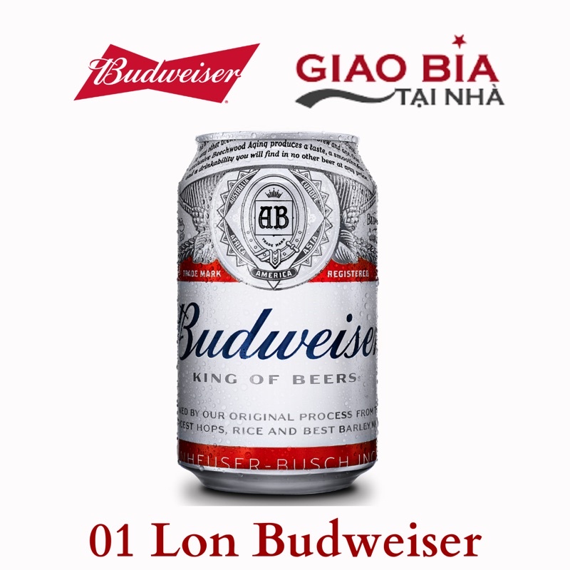 Lon Bia Budweiser 330ml Bia Mỹ bán chạy nhất Thế Giới