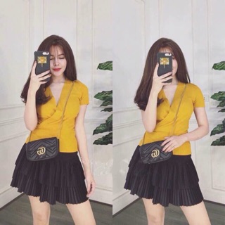 Chân váy dập ly QC