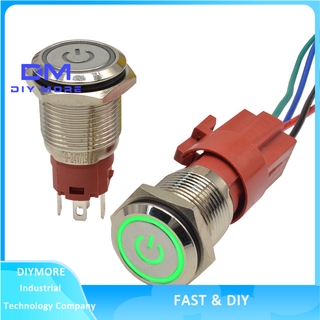 Công Tắc Đèn Led Hình Tròn 16mm 250v 5a 9-24v Cho Xe Hơi