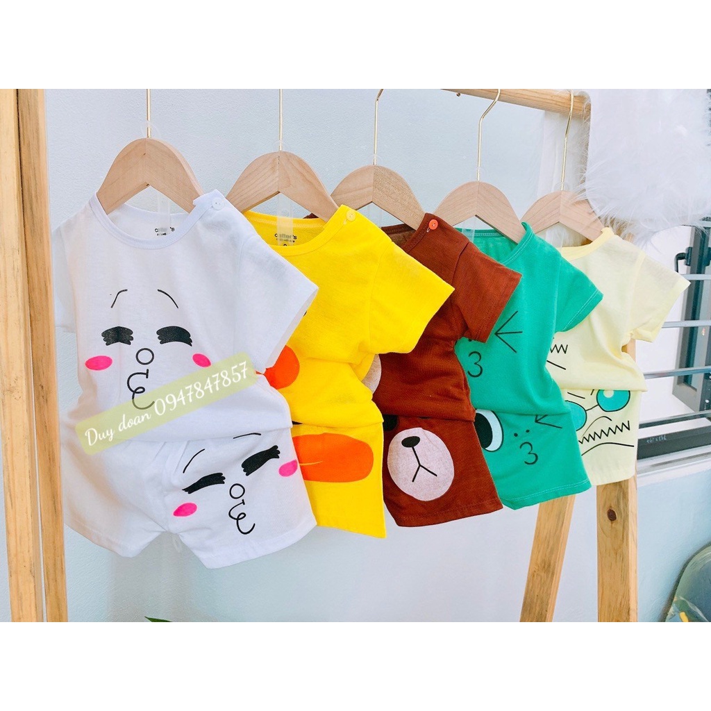 Combo 5 bộ cộc tay cho bé, set cộc bé trai , set cộc bé gái ( set cộc môi) size 3 -14kg