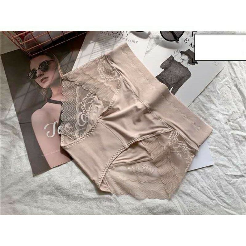 Quần lot cotton cao cấp 8889, quần chip hàng loại 1 cạp cao nâng mông phối ren siêu đẹp ôm bụng. | BigBuy360 - bigbuy360.vn