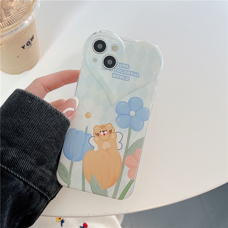 Ốp Điện Thoại Họa Tiết Hoa/Trái Tim Nhỏ Xinh Cho iPhone11/12Pro xs xsmax/6/11/12/PLUS/PRO/MAX/MINI