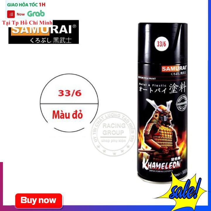 Chai Sơn Xịt Xe Máy Samurai Màu Đỏ 33/6 Chính Hãng