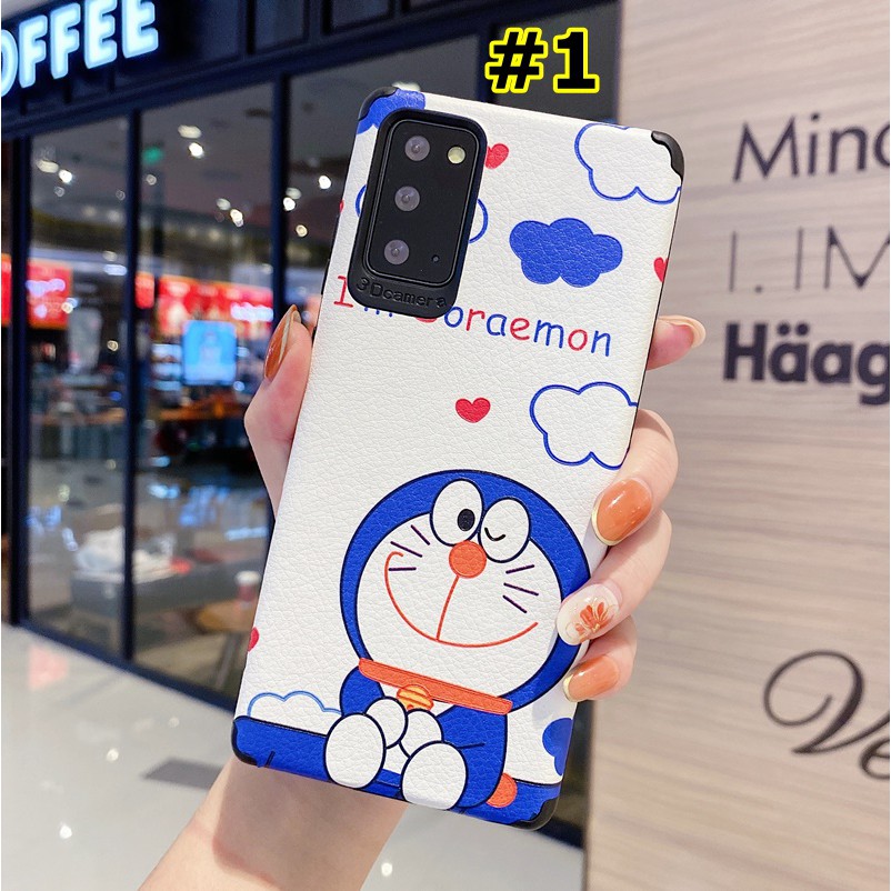 Ốp điện thoại da nhám mềm hình Doraemon cho iPhone 12 Pro Max Mini 11 Pro Max X XS XR 7 8 Plus 6 6S Plus 5 5S SE2 2020