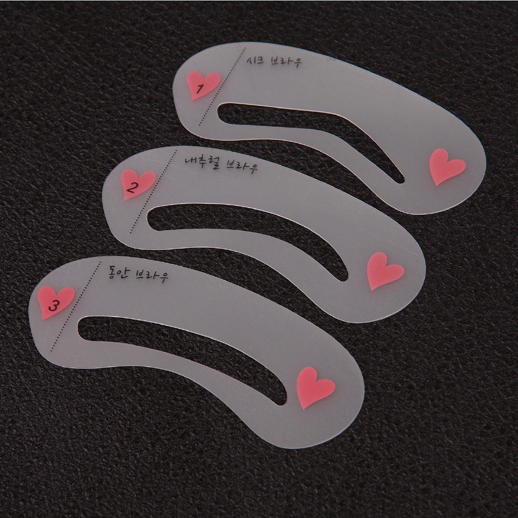 Bộ 3 cái thẻ khuôn hỗ trợ kẻ lông mày