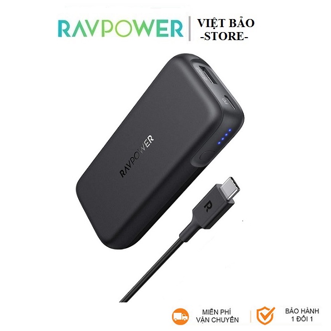 Pin dự phòng RAVPower 10000mAh 29w (RP-CPBN001)