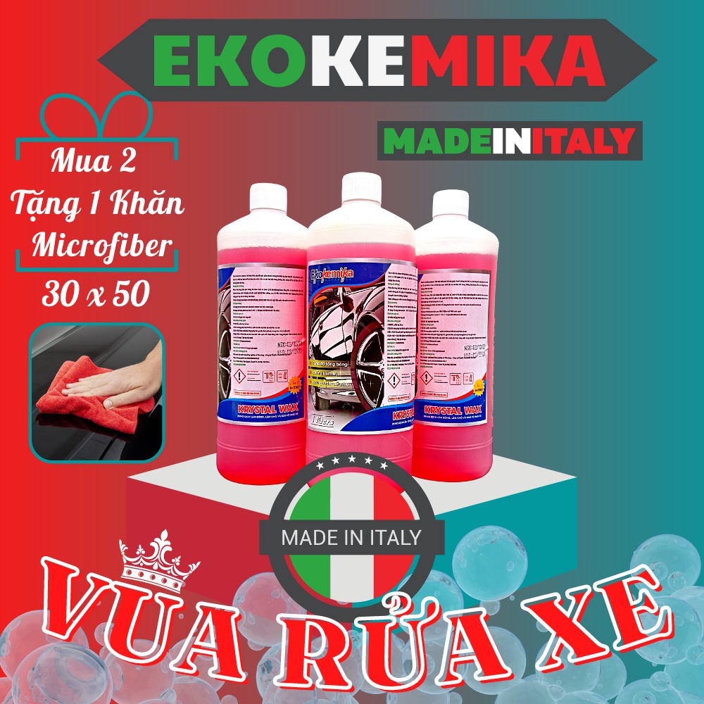 Dung dịch phủ bóng, làm khô và bảo vệ thân xe Ekokemika Krystal Wax