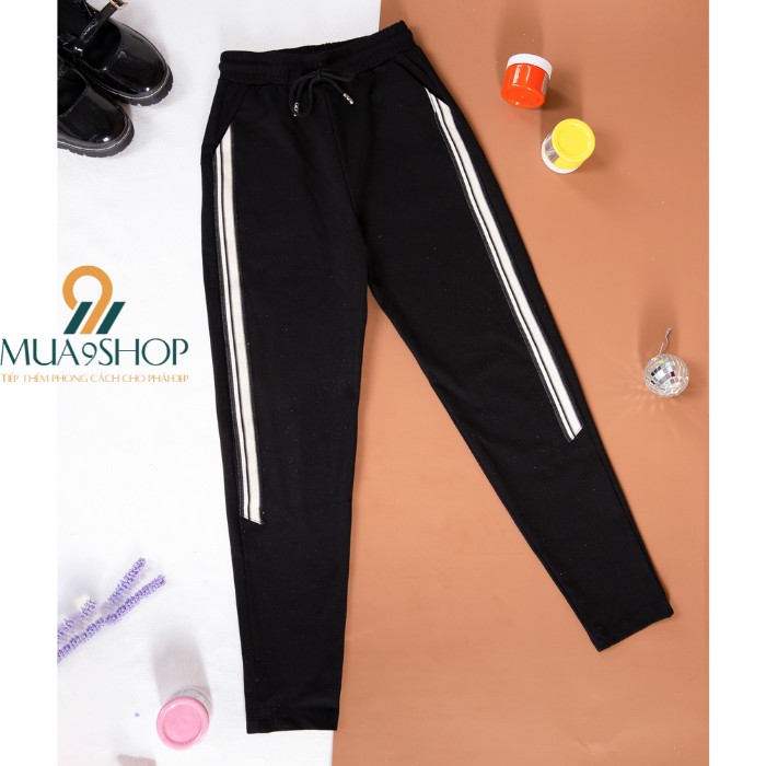 Quần jogger nữ 2 sọc mua9shop chất umi cao cấp loại 1