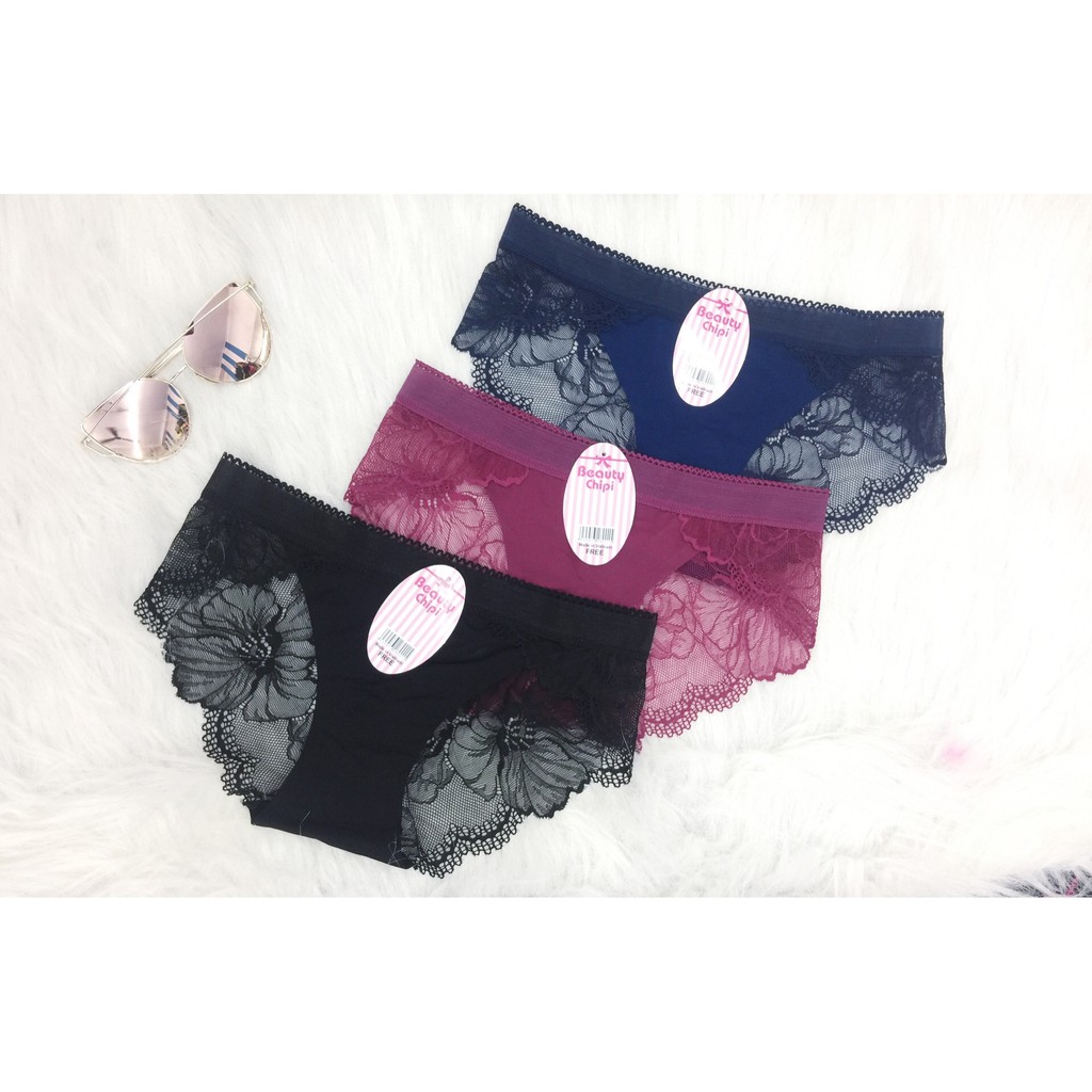 Quần lót su phối ren hoa mông vô cùng sexy gợi cảm MS8423