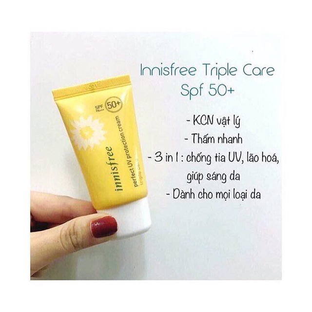 Kem chống nắng Innisfree Intensive Triple Care Sunscreen 20ml | BigBuy360 - bigbuy360.vn
