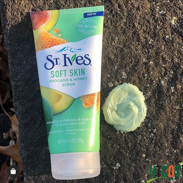 Sữa Rửa Mặt Tẩy Tế Bào Chết Chiết Xuất Bơ Và Mật Ong ST.Ives Soft Skin Avocado & Honey Scrub 170gr