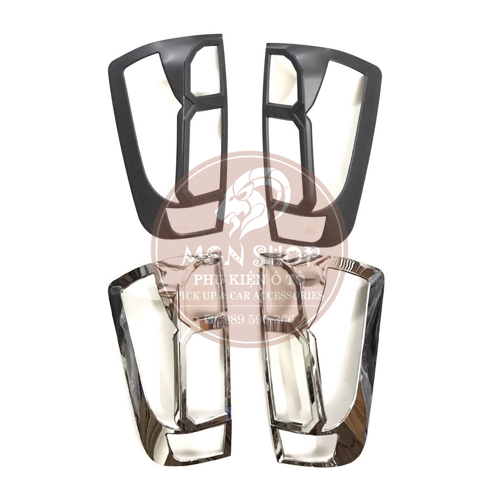 [Ốp đèn hậu] [Nissan Navara 2015 - 2021] [màu đen / màu bạc]