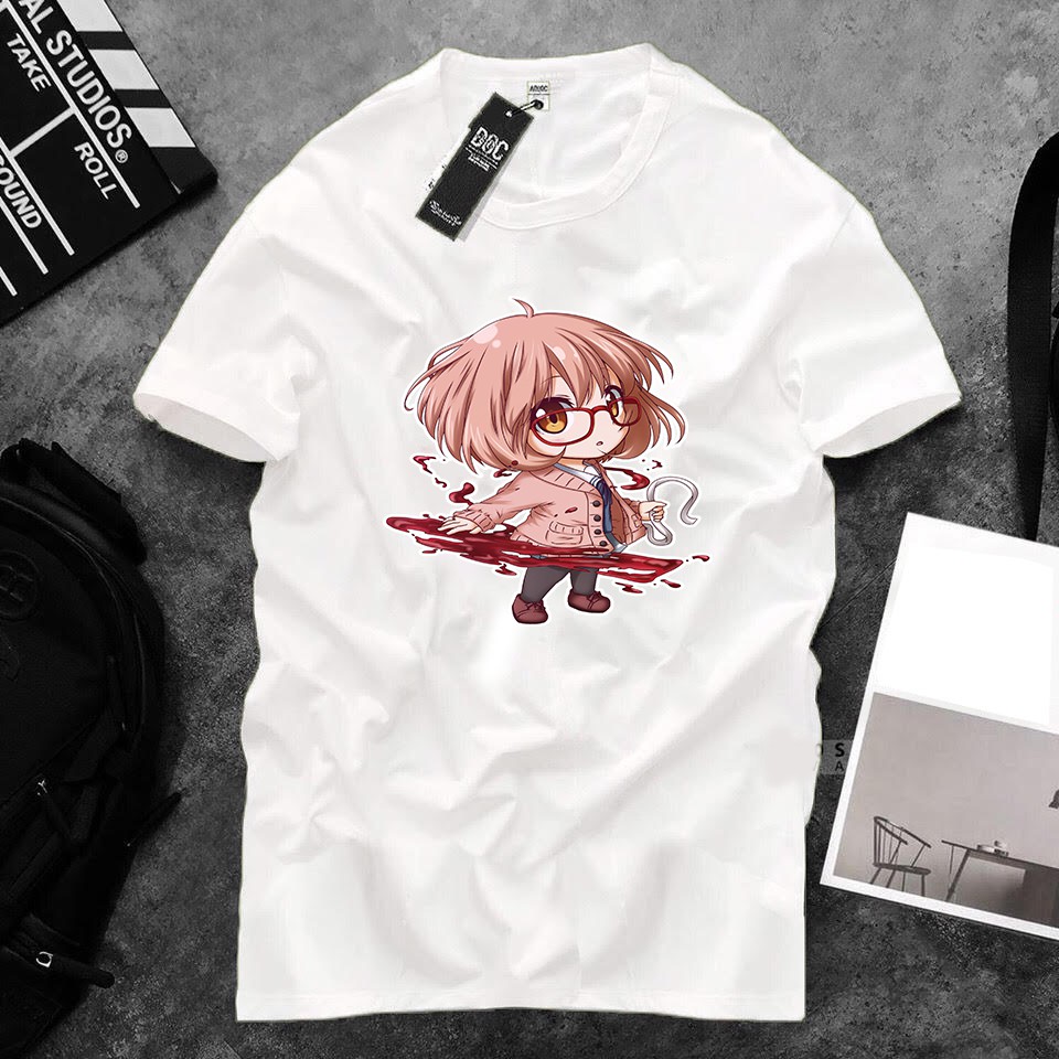 Áo thun Cotton Unisex - Nhân vật Mirai - Chibi - Mirai sức mạnh từ máu