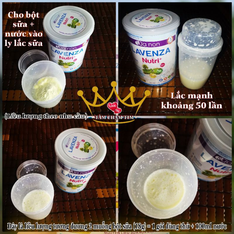 (MẪU DÙNG THỬ) 5 - 10 gói Sữa non Lavenza Nutri+ dinh dưỡng cho trẻ từ 2 tuổi trở lên