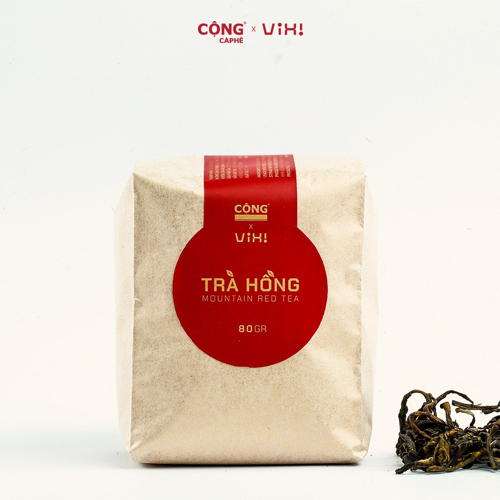 Hồng trà cổ thụ Cộng Cà Phê x ViXi kèm 1 tép cafe túi nhúng (8gr)