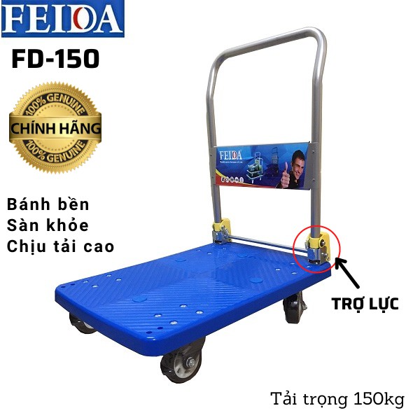 [SIÊU BỀN] Xe đẩy hàng xếp gấp gọn Feida FD-150 -Tải trọng 150kg, xe kéo hàng, xe chở hàng cao cấp