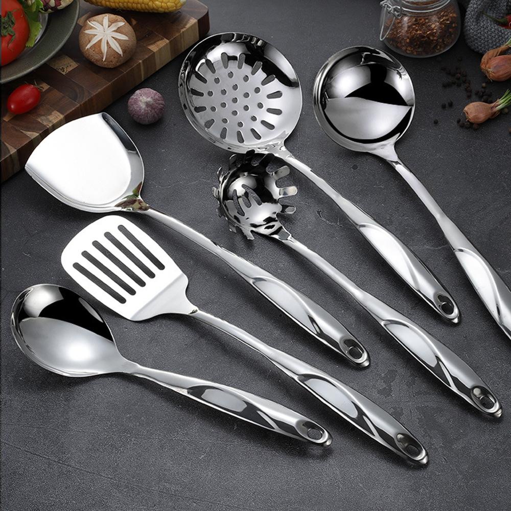 Xẻng Nấu Mì Spaghetti Bằng Thép Không Gỉ Chịu Nhiệt Có Tay Cầm