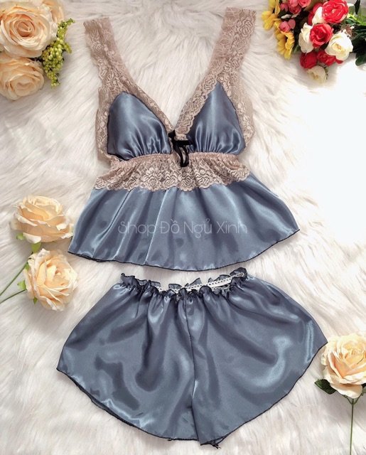 [Mã WACCB hoàn 15% xu đơn 50k] Đồ ngủ lụa cao cấp ren nude có mút | BigBuy360 - bigbuy360.vn