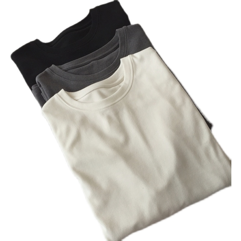 SUXI Áo thun tay dài cổ tròn thiết kế mới thời trang mùa thu theo phong cách hàn quốc cho nữ