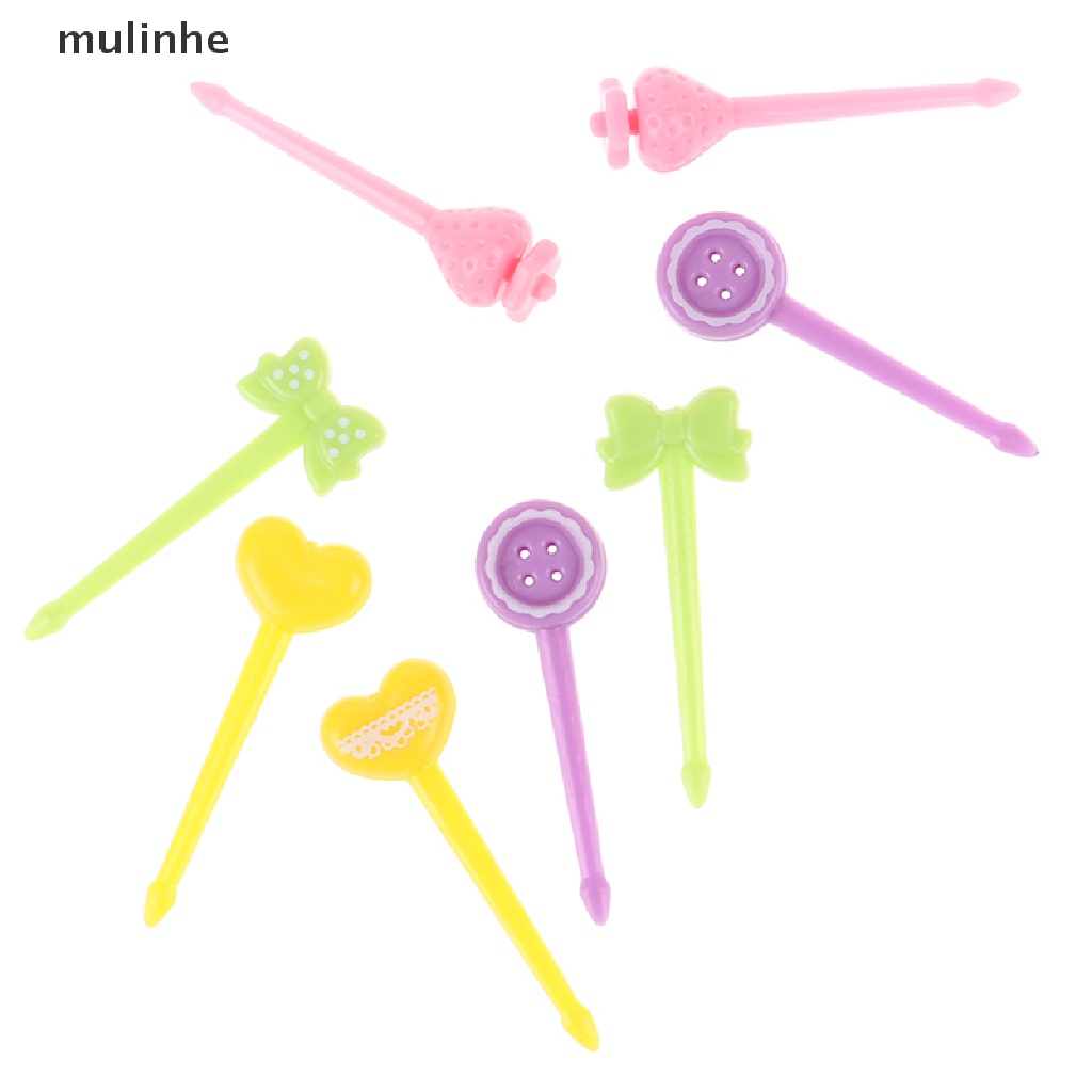 Set 8 Nĩa Ăn Trái Cây / Tráng Miệng / Thức Ăn Tráng Miệng Mini Dành Cho Các Bé