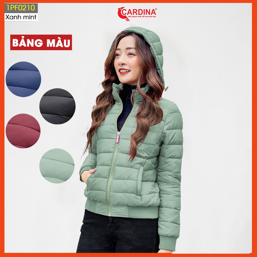 Áo phao nữ CARDINA trần bông siêu nhẹ Nhật cao cấp xua tan mùa đông giá lạnh 1PF02. | BigBuy360 - bigbuy360.vn