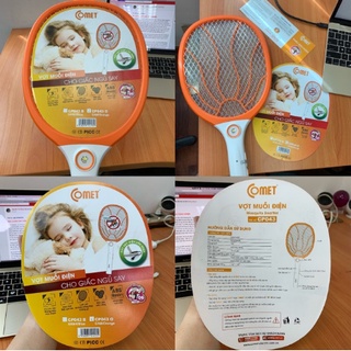 Vợt muỗi Comet CP043 màu cam, có đền pin