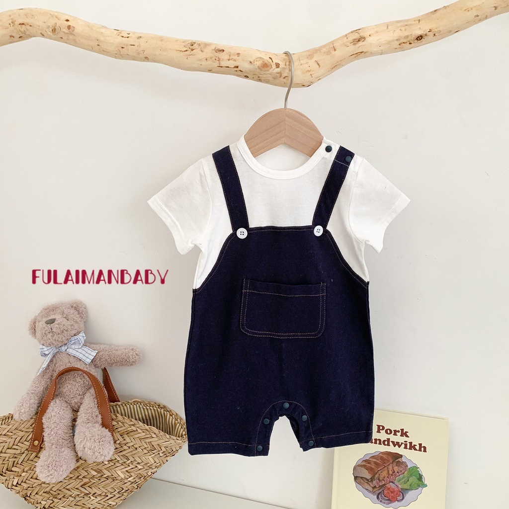 Bộ Áo Liền Quần In Hoạt Hình One Piece Cho Bé Trai