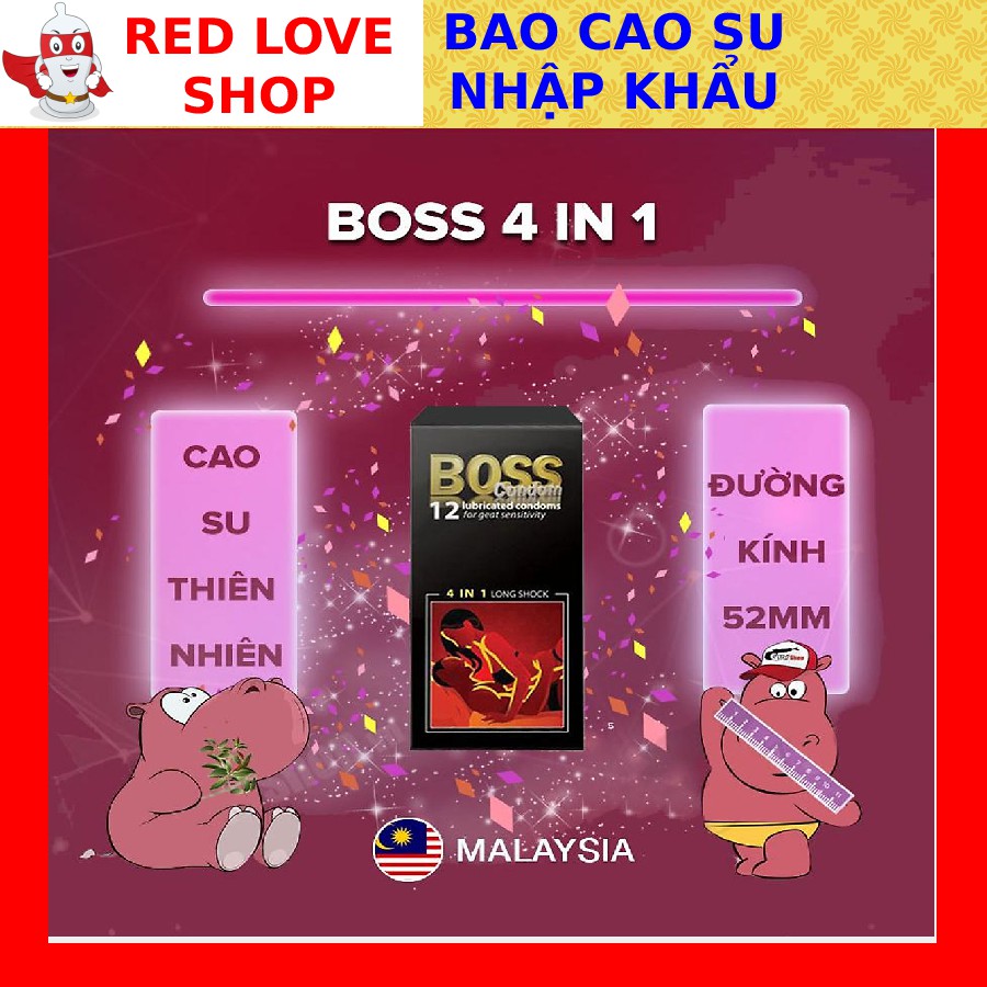 Bao cao su Boss kéo dài thời gian GÂN GAI ✅ MALAYSIA