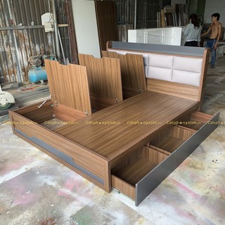 [Freeship HCM] Giường ngủ thông minh CPX-G13, có kệ đầu giường, có hộc âm và hộc kéo đa năng