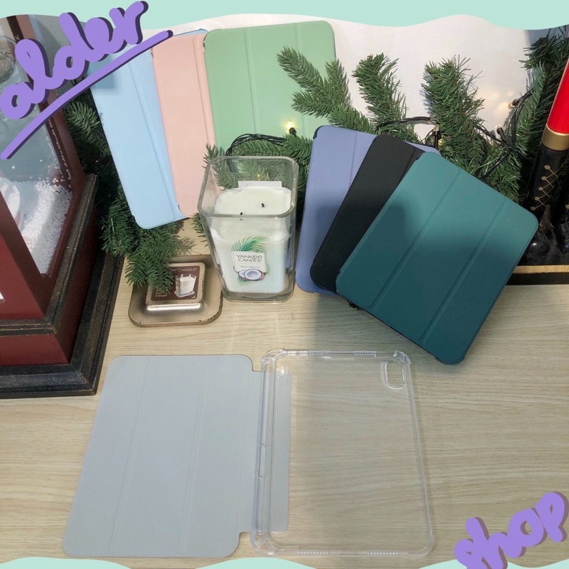 Bao da bảo vệ máy tính bảng / ipad kèm khe đựng bút sắc màu / nắp gập thông minh tắt mở màn hình