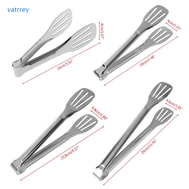 Stainless Steel Kitchen BBQ Tongs Salad Food Cooking Clip Serving Clamp Bread