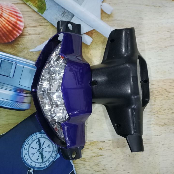 Ốp Đầu xe Wave ZX - Wave anpha - Wave 110 đời 1997 đến 2006 Loại 2 bóng Màu Tím Cà - B-DG