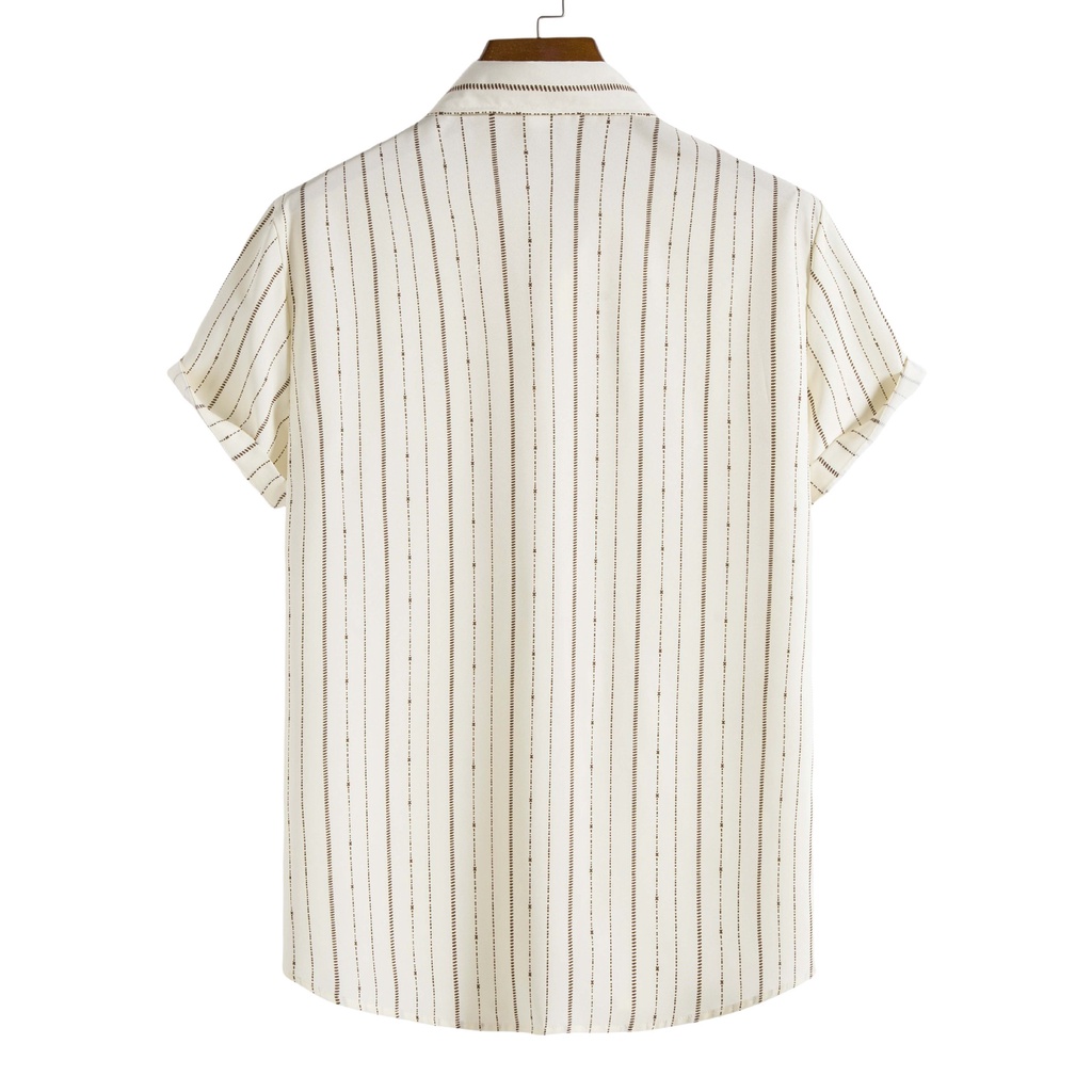 Áo Sơ Mi Polo Tay Ngắn Họa Tiết Sọc Thời Trang Mùa Hè Dành Cho Nam 2022