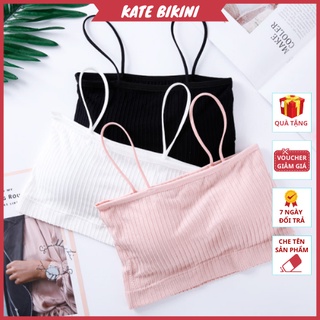 Áo bra 2 dây cotton tăm, bra không gọng - katebikini bra809