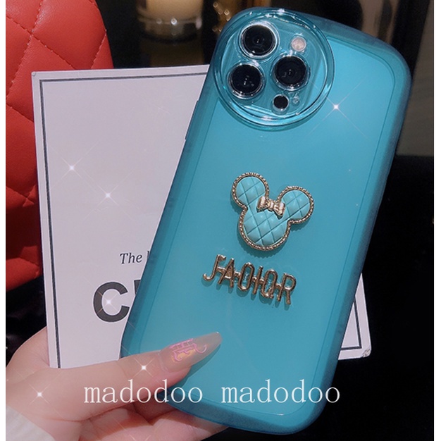 Vivo Y16 V25E V25 V23 5G V20 Pro Y21 2021 Y21A Y77 Y20 Y20i Y20SG G Y20S Y12S Y12A Y21S Y21T Y33T Y33S Y17 Y12 Y15 U10 Y3S 2020 4G Cute Minnie Airbag Shockproof Round Edge Tpu Lens Protection Fine Hole Anti-fall Clear Soft Phone Case NKS 16