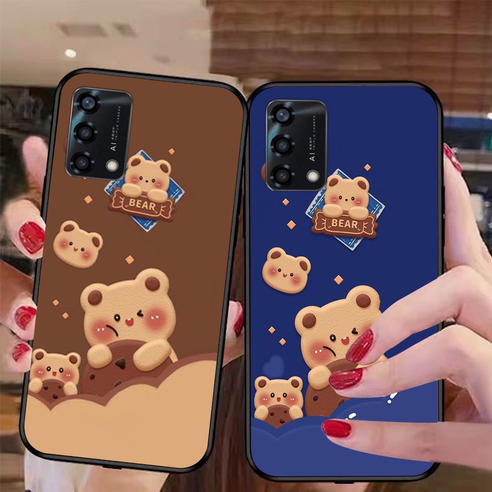 Ốp lưng điện thoại oppo a74 / a94 / a95 in hình gấu nâu vô cùng đáng yêu