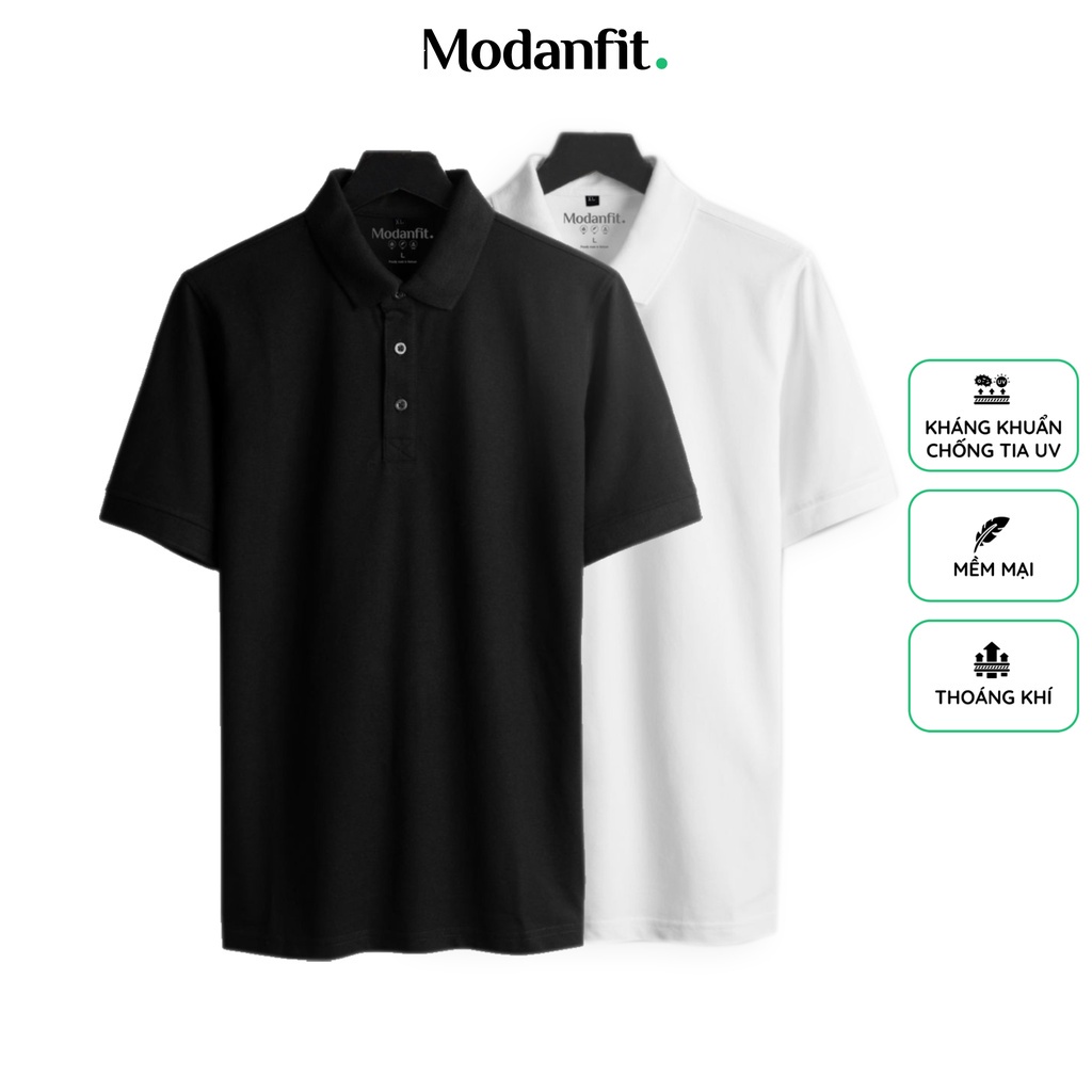 Áo Polo nam công sở basic trơn MODANFIT vải cotton 100% cao cấp đơn giản dễ phối PT0102