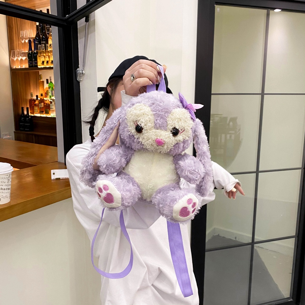 Balo thời trang Thỏ bông đáng yêu, Túi đeo vai thú bông phong cách Lolita dễ thương
