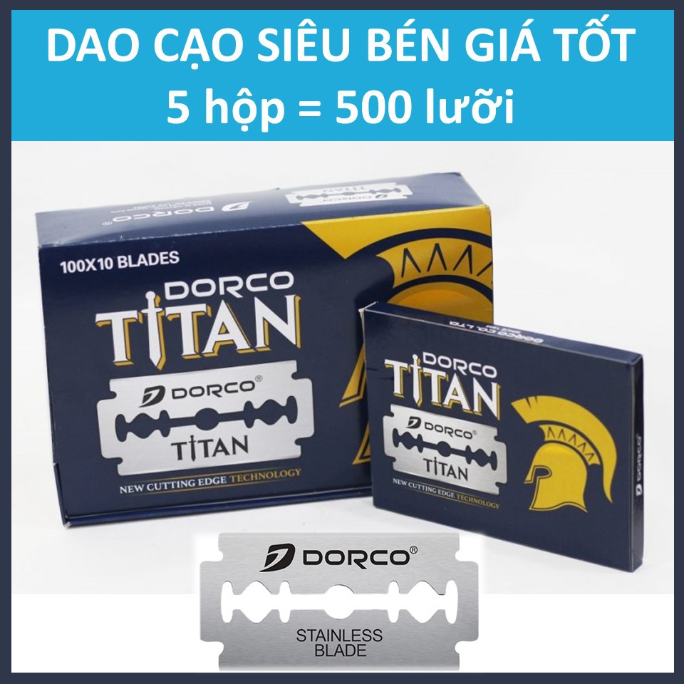 Combo 5 Hộp lưỡi lam Dorco Titan (100 lưỡi/hộp)X5