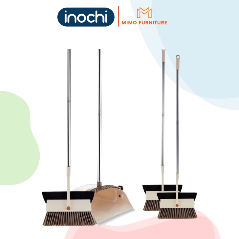 Chổi Quét Nhà Kèm Hót Rác Đa Năng Cao Cấp, Bộ Chổi Quét Thông Minh INOCHI Có Gạt Nước, Xoay 360 Độ