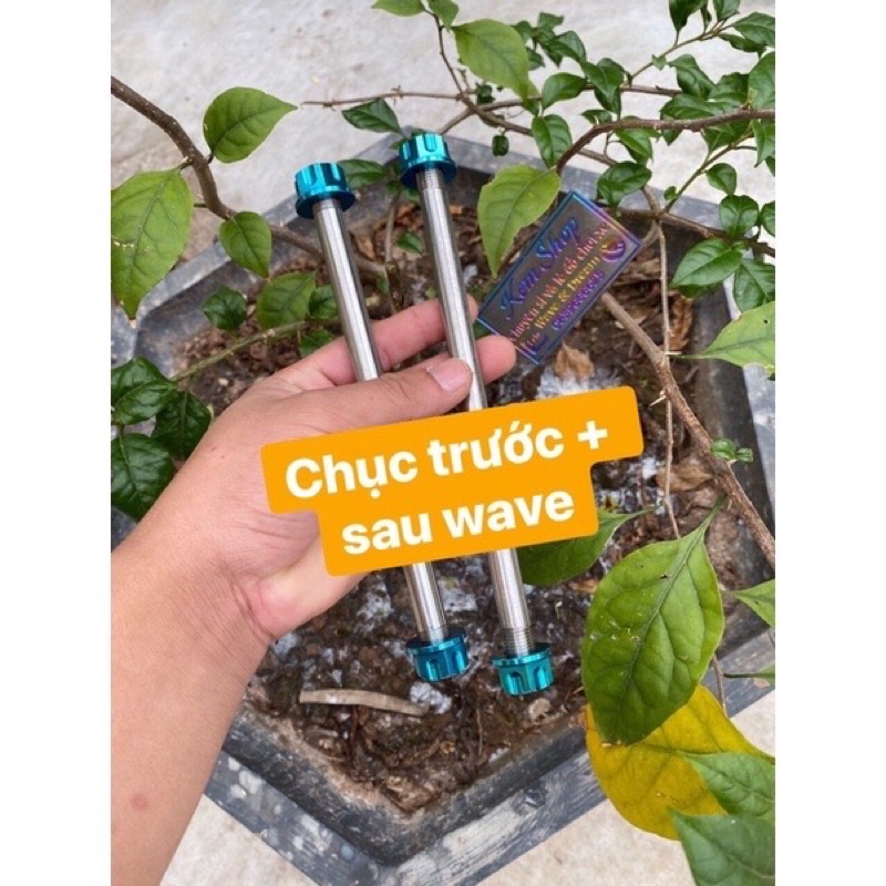 Full Bộ Trục - Cốt Trước Sau + Ốc Titan Gr5 Gắn Wave 50/100/110