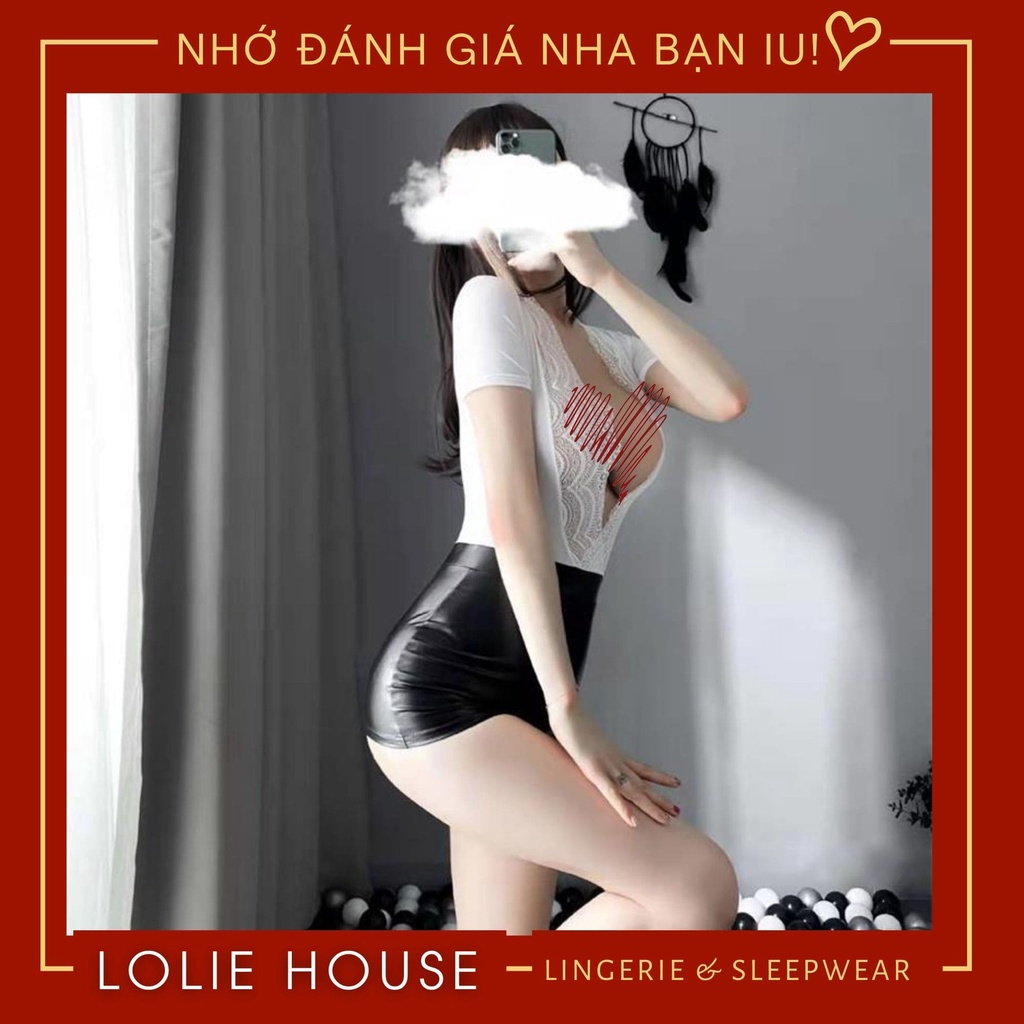 Bộ đồ ngủ cosplay thư ký sexy dáng váy đầm ngủ ôm body cosplay giáo viên sexy LOLIE HOUSE - CP49 | BigBuy360 - bigbuy360.vn