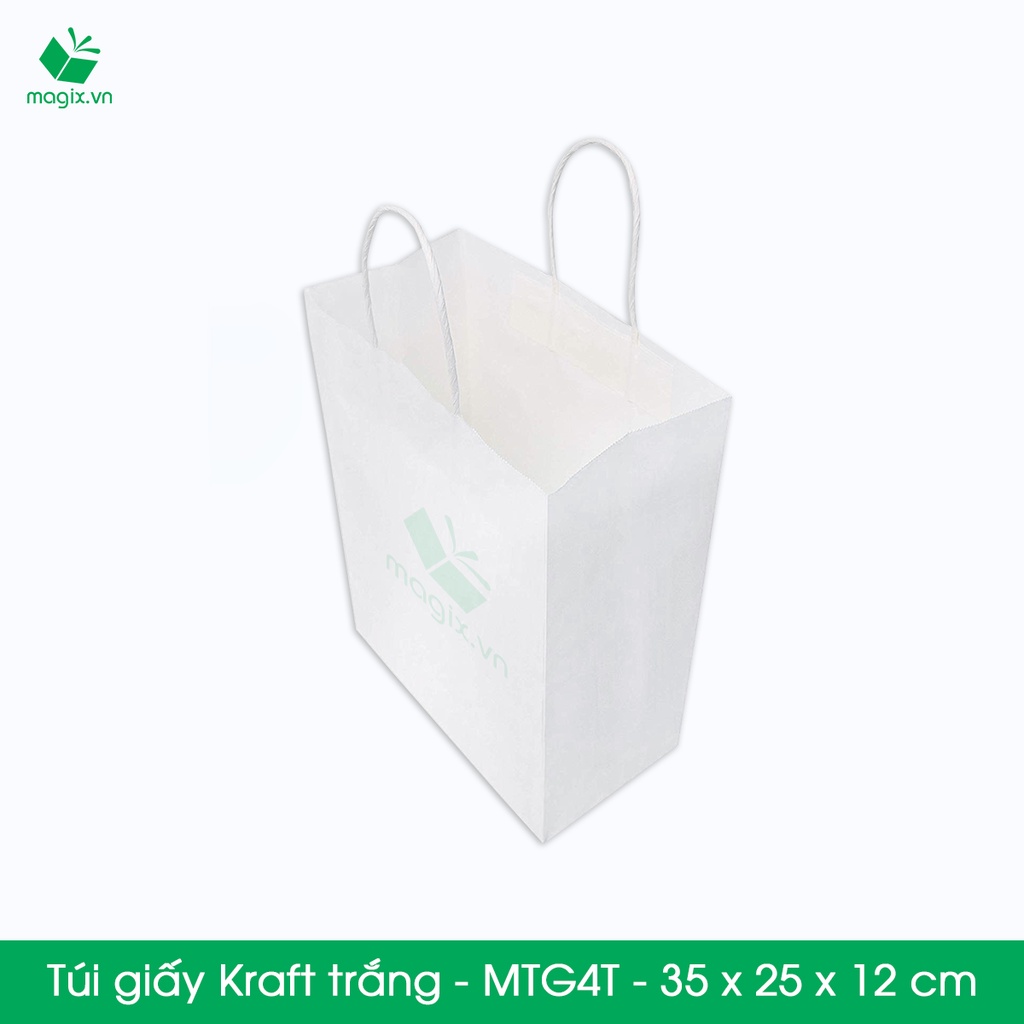MTG4 - 35x25x12 cm - Combo 20 túi giấy Kraft Nhật cao cấp