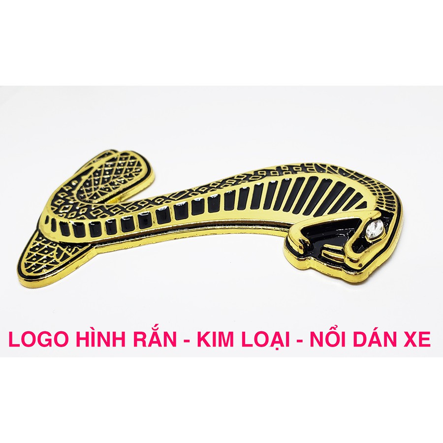 BỘ 2 TEM KIM LOẠI RẮN HỔ CHO XE MÔ TÔ