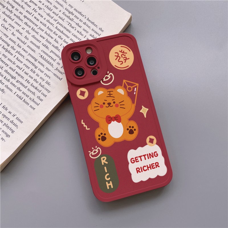 Ốp lưng iphone cạnh vuông lỗ camera tiger lucky 6/6splus/7/7plus/8/8plus/x/xr/xs/11/12/13/pro/max/plus/promax