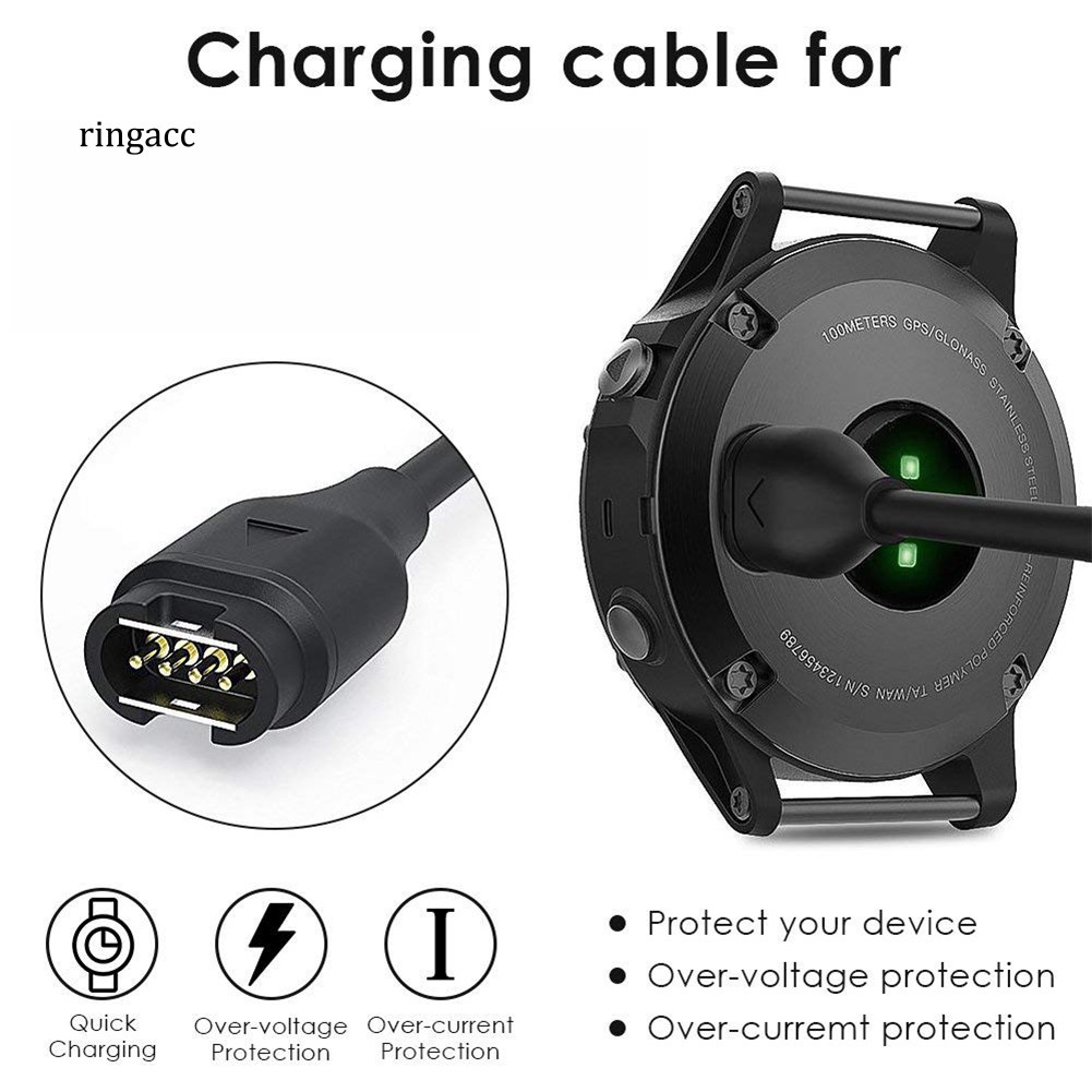 Set 2 Dây Cáp Sạc Nhanh Cho Đồng Hồ Thông Minh Garmin Fenix 6 6s 6x Vivoactive 3