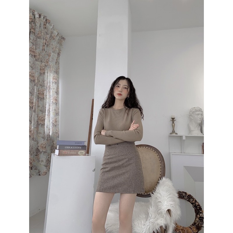 CHÂN VÁY CHỮ A ZICZAC NÂU | BigBuy360 - bigbuy360.vn