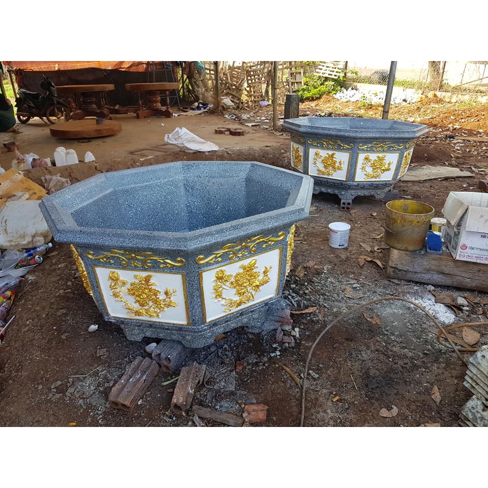 Khuôn đúc chậu cảnh bát giác 1m